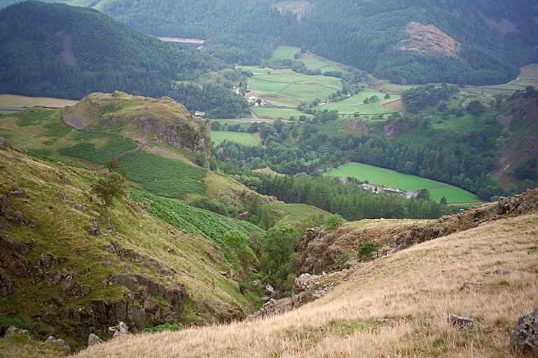 Mill Gill Ravine from the Open Fell Above